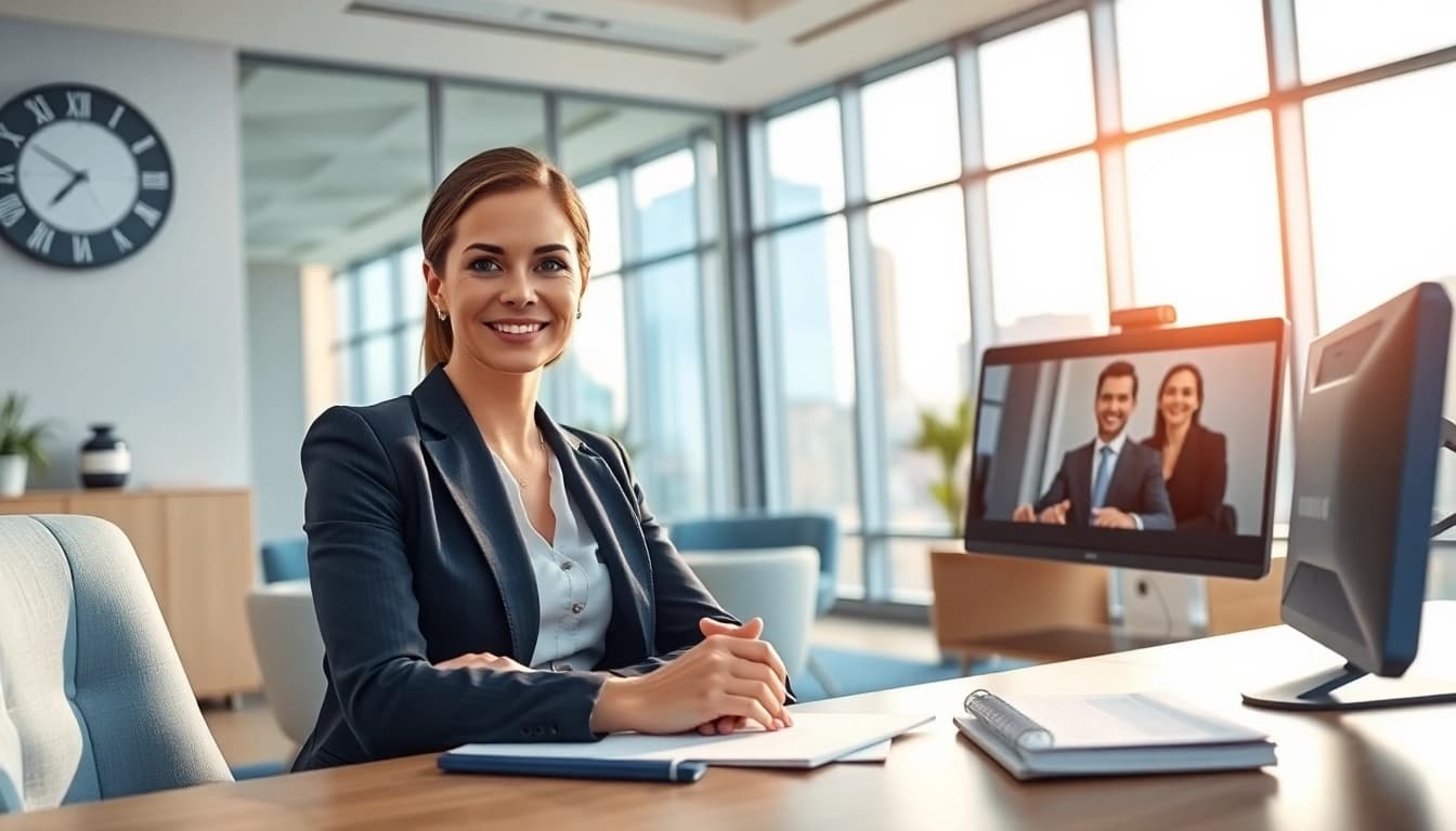 Headhunter Schweiz in modern office discussing opportunities with candidates