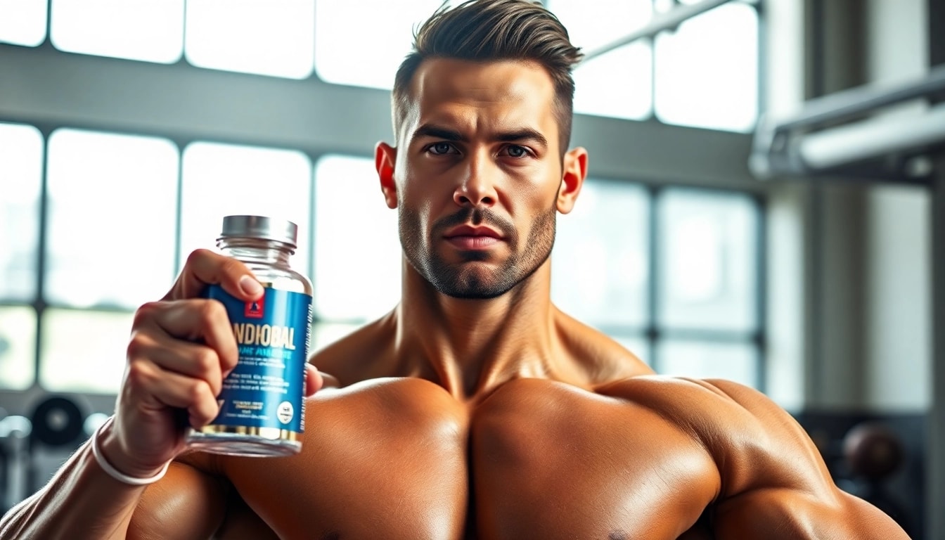 Nandrobal Nadrolone Phenyl Propionate in the hands of a determined athlete demonstrating strength.