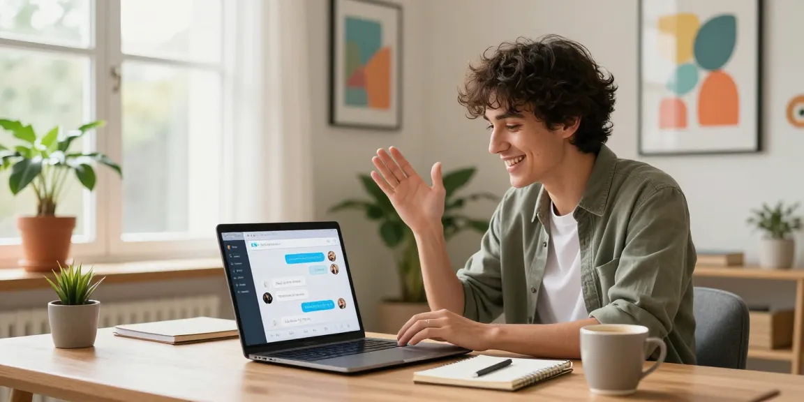 Engaging interaction in a spicy AI chat at a cozy home office.