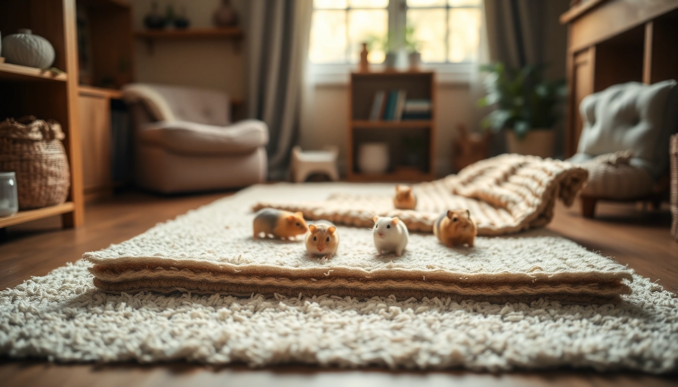 Nagermatte in einem vertrauten und gemütlichen Umfeld, ideal für kleine Tiere.