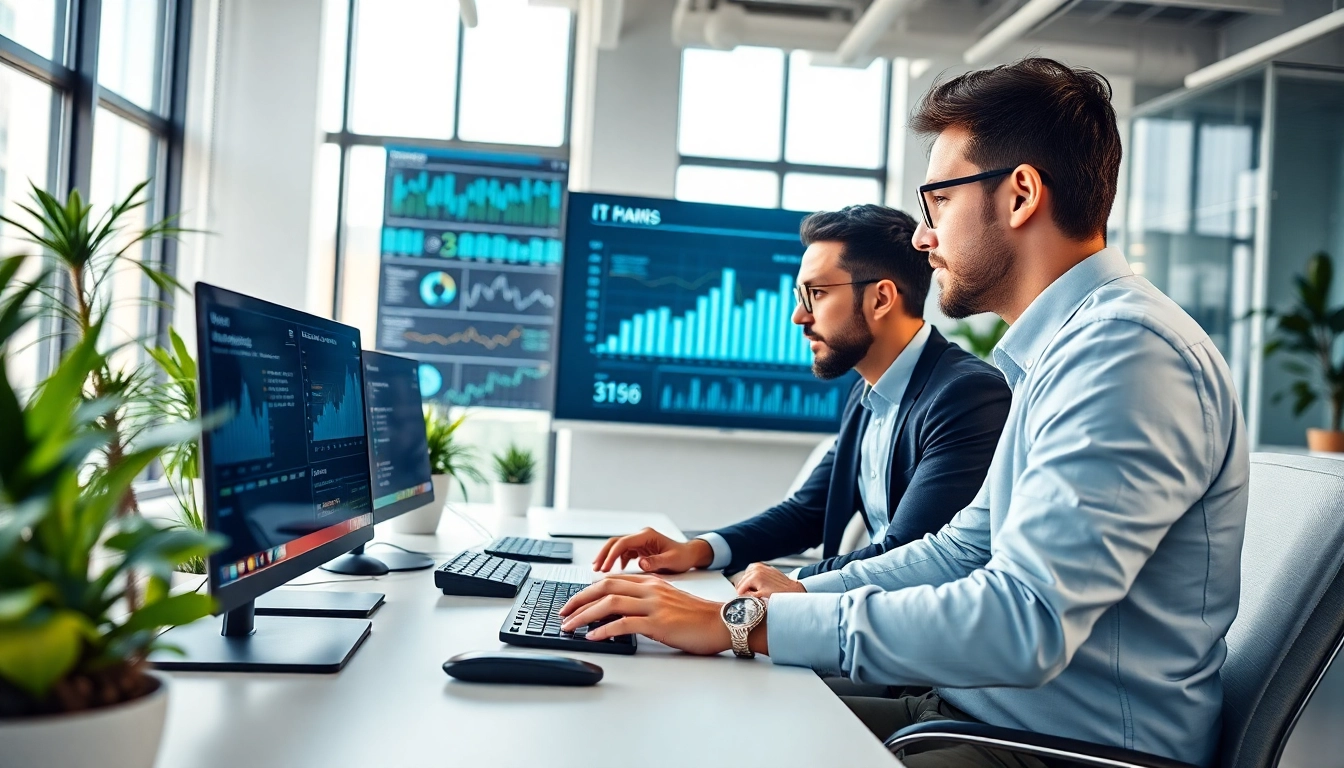 IT Consulting in einem modernen Buero, das die digitale Zusammenarbeit foerdert.