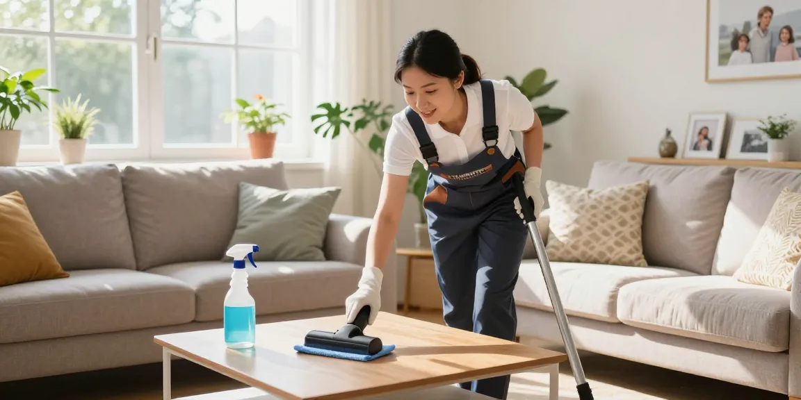 Residential cleaning scene showcasing putzinstitute bern's professional service in a sunny living room.