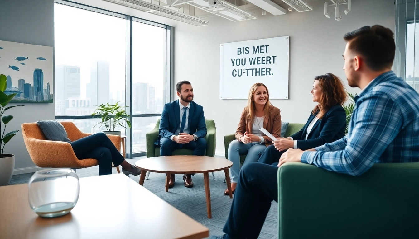 Headhunter Ingenieure interviewt einen Ingenieur in einer modernen Büroeinrichtung.