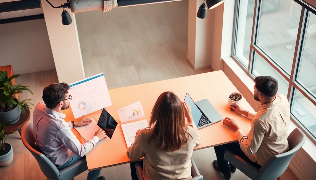 Enhance your site's SEO.my strategies with expert teamwork in a vibrant office.