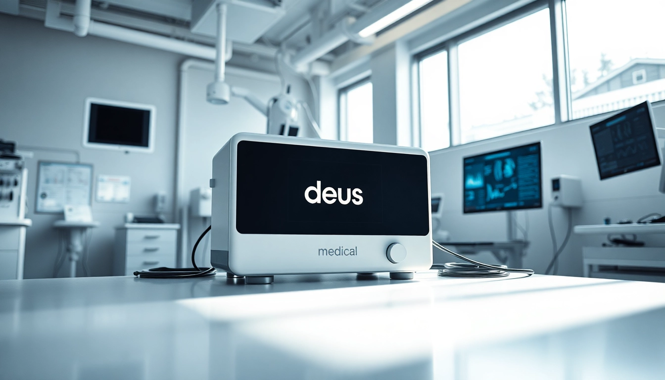 Die deus medical Technologie in einem modernen Klinikumfeld unterstreicht Innovation und Präzision.
