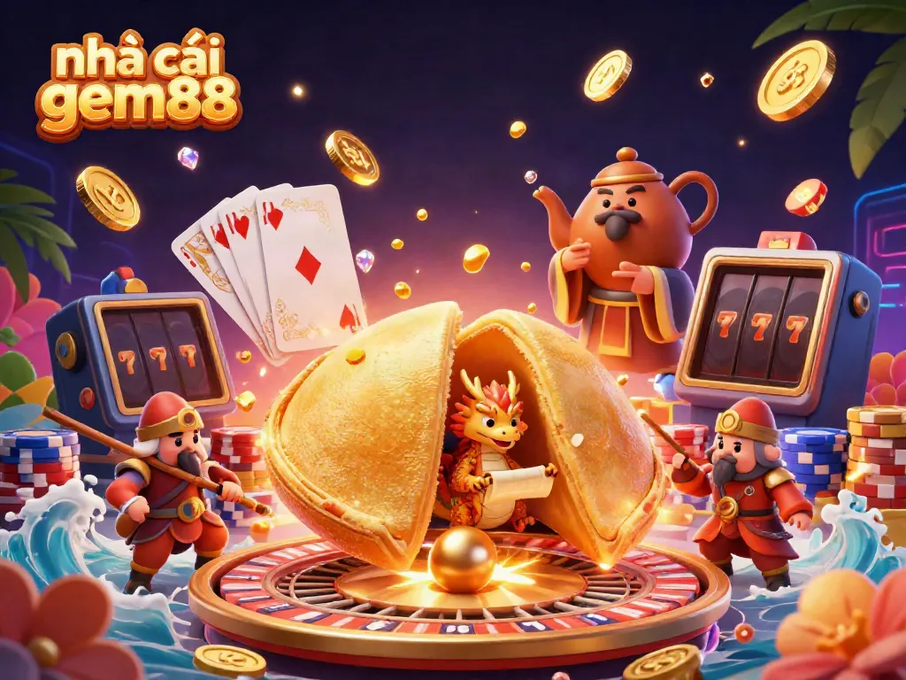 Engage with the dynamic world of nhà cái gem88 through vibrant casino imagery and exciting game elements.