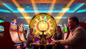 Erleben Sie den online casino bonus ohne einzahlung mit aufregenden Spielautomaten in einem lebhaften Casino.