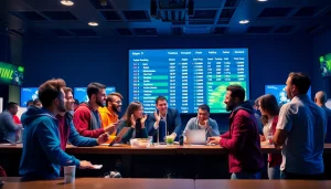 Experience legale Wetten ohne Oasis with a diverse group enthusiastically engaging in online sports betting.