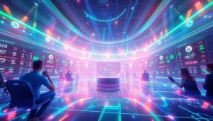 Experience the thrill of crypto betting in a futuristic digital landscape.