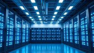 Windows Server 2025 Standard Download, IT-Raum mit modernen Server-Racks