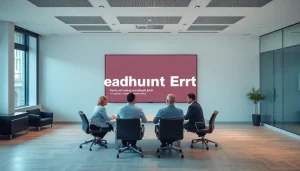 Professionelle Beratungssituation mit Headhunter Erfurt und dynamischen Fachleuten in einem modernen Konferenzraum.
