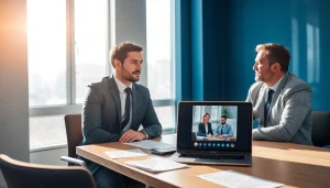 Headhunter Mühlheim in einem modernen Büro, das eine kundenorientierte Beratung bietet.