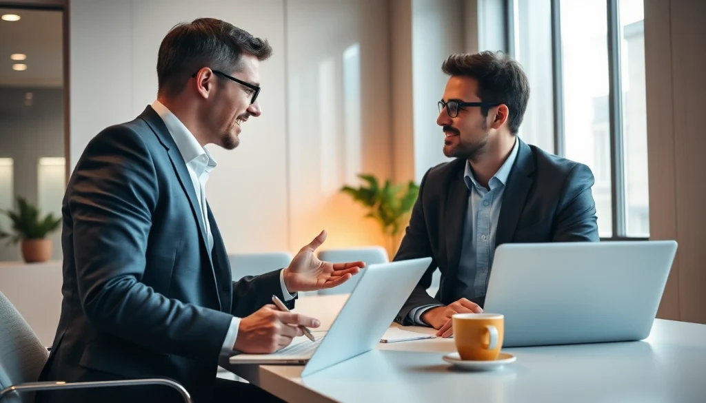 Headhunter IT führt ein persönliches Interview mit einem Kandidaten zur Stellenbesetzung.