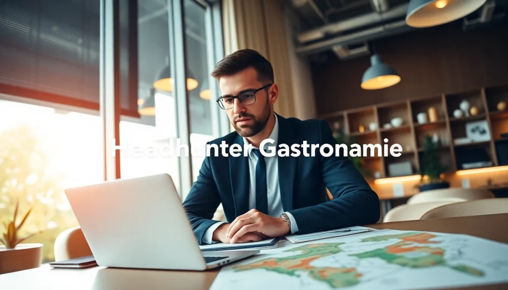 Headhunter Gastronomie consulting potential candidates in a modern office.