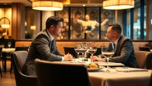 Headhunter Gastronomie berät persönlich im eleganten Restaurant und schafft Vertrauen.