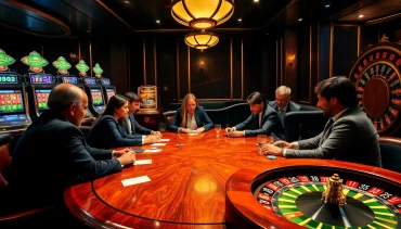 Players engaging in a high-stakes poker game at https://789cluber.com/ casino table, showcasing excitement and strategy.