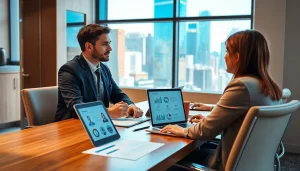 Headhunter IT führt professionelle Interviews in einem modernen Büro.