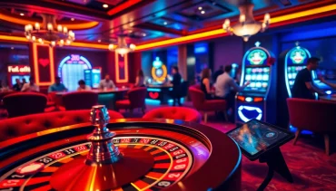 Experience the thrill of Nhà cái Luck8 with vibrant casino visuals featuring roulette and poker chips.