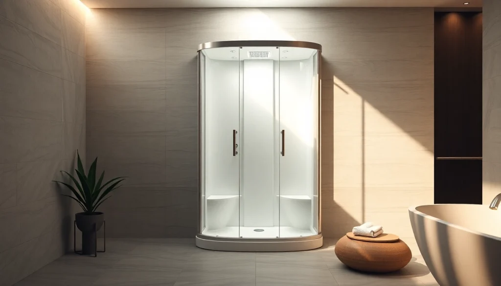 Genießen Sie die elegante sonni Duschkabine 100x100 in einem modernen Badezimmer.