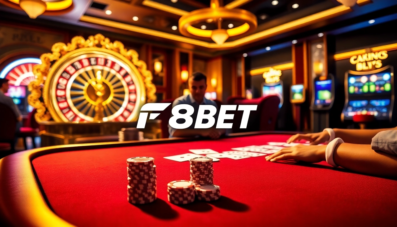 Experience the thrill of gambling at F8BET with lively poker, roulette, and slot action.