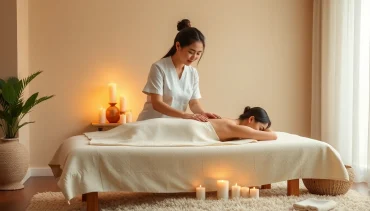평온한 환경에서 치료사가 가정 마사지 서비스를 제공하는 평택출장마사지의 평화로운 풍경