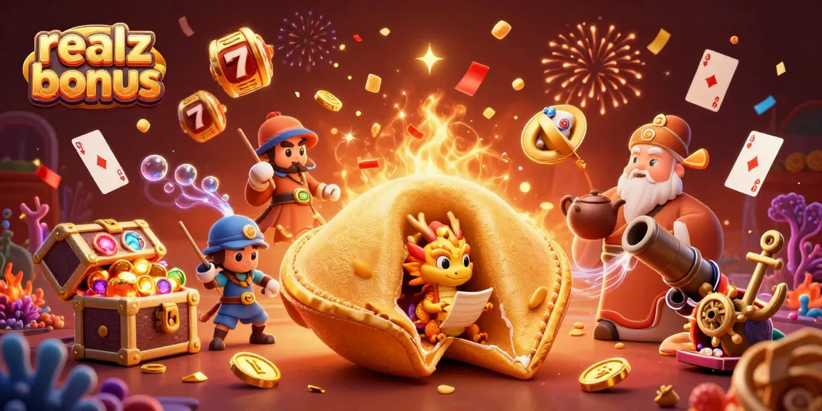 Aktivieren Sie den realz casino bonus mit spannenden Spielautomaten-Symbolen und festlicher Dekoration.