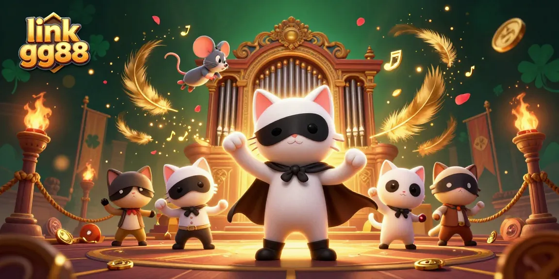 Bet on thrill and luck with link gg88 in an enchanting 3D casino scene full of gold coins.