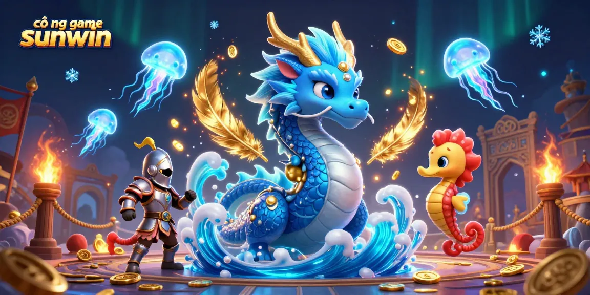 Experience thrilling gameplay at cổng game sunwin with vibrant 3D fantasy art illustrating dynamic casino action.